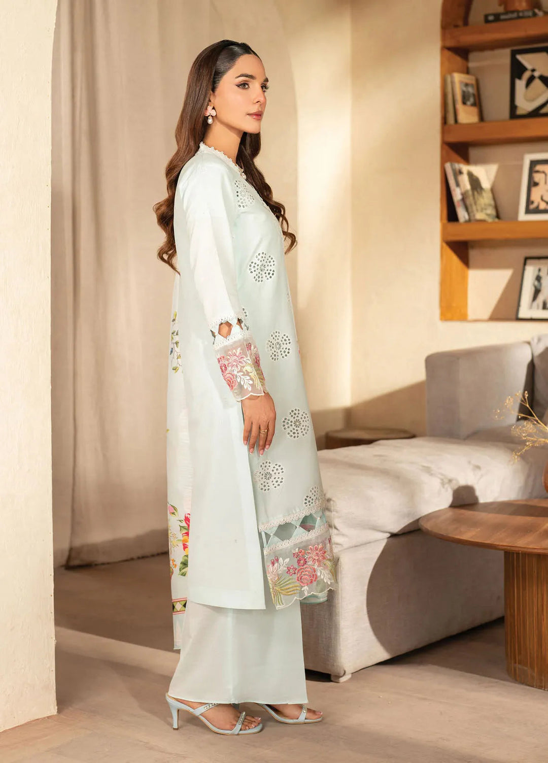 Stella by Mahnur Embroidered Lawn Suit Unstitched 3 Piece MN25S D1 B - Serena - Summer Collection