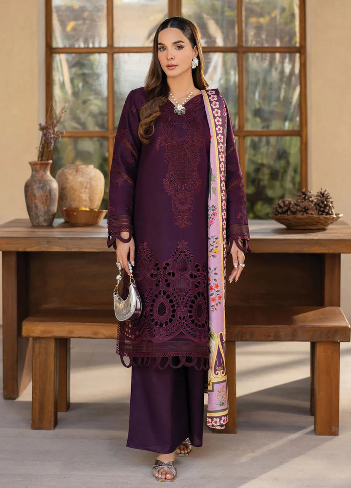 Stella by Mahnur Embroidered Lawn Suit Unstitched 3 Piece MN25S D2 B - Fiora - Summer Collection