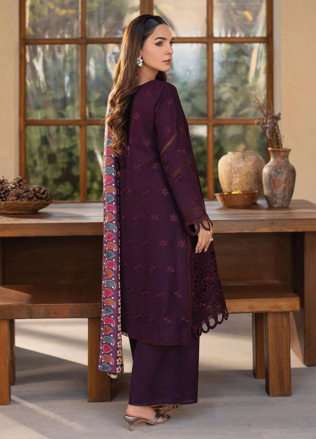Stella by Mahnur Embroidered Lawn Suit Unstitched 3 Piece MN25S D2 B - Fiora - Summer Collection