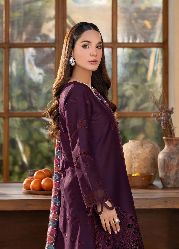 Stella by Mahnur Embroidered Lawn Suit Unstitched 3 Piece MN25S D2 B - Fiora - Summer Collection