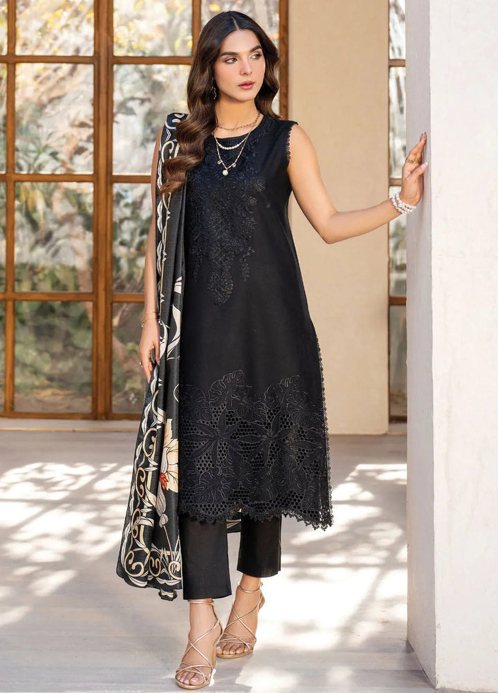 Stella by Mahnur Embroidered Lawn Suit Unstitched 3 Piece MN25S D3 A - Zara - Summer Collection