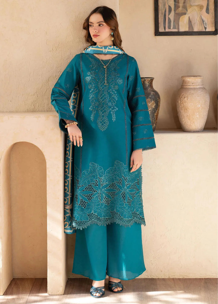 Stella by Mahnur Embroidered Lawn Suit Unstitched 3 Piece MN25S D3 B - Sephora - Summer Collection