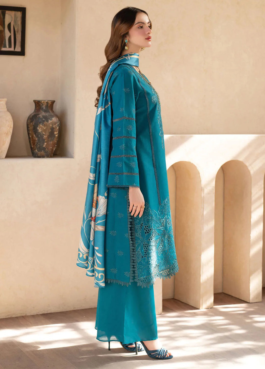Stella by Mahnur Embroidered Lawn Suit Unstitched 3 Piece MN25S D3 B - Sephora - Summer Collection
