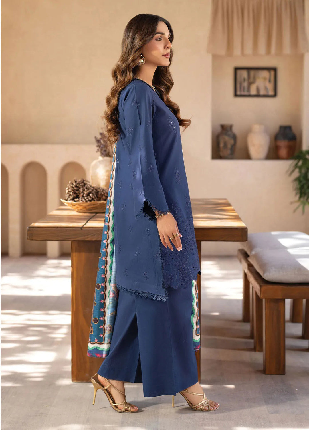 Stella by Mahnur Embroidered Lawn Suit Unstitched 3 Piece MN25S D4 A - Seraphina - Summer Collection