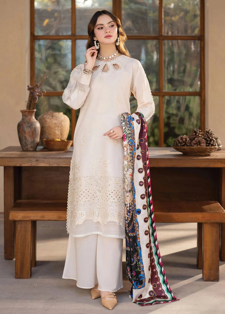 Stella by Mahnur Embroidered Lawn Suit Unstitched 3 Piece MN25S D4 B - Luna - Summer Collection