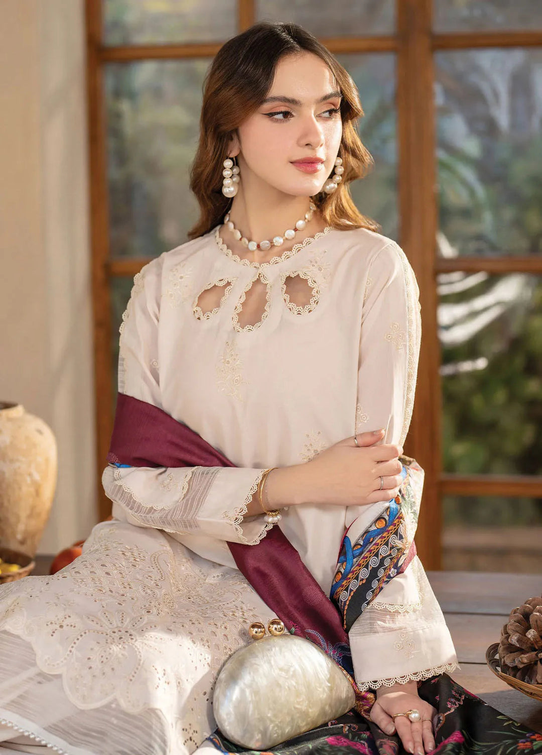 Stella by Mahnur Embroidered Lawn Suit Unstitched 3 Piece MN25S D4 B - Luna - Summer Collection