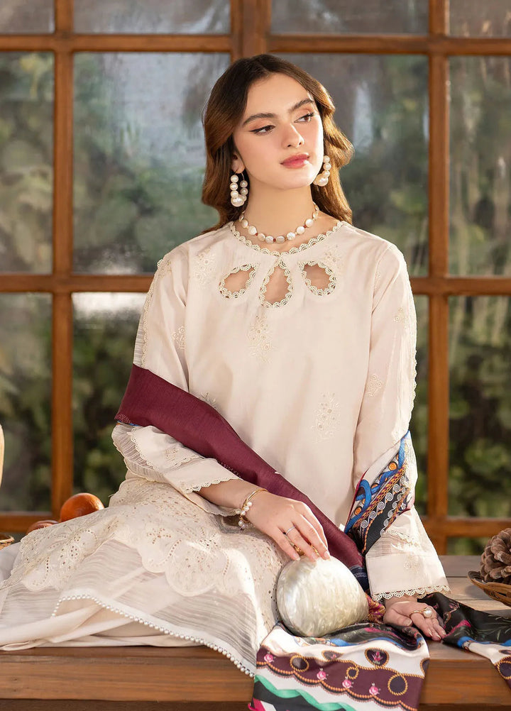 Stella by Mahnur Embroidered Lawn Suit Unstitched 3 Piece MN25S D4 B - Luna - Summer Collection