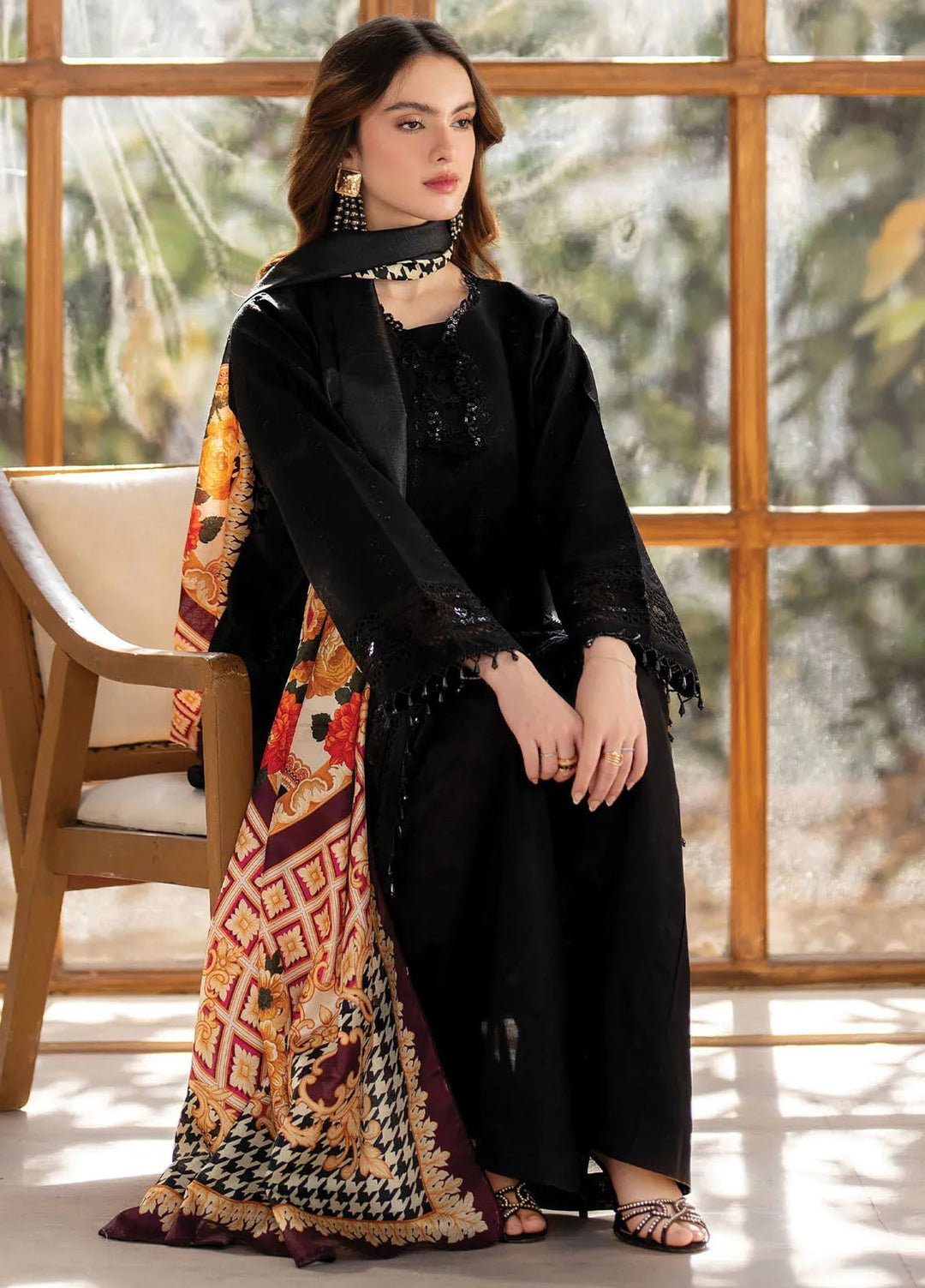 Stella by Mahnur Embroidered Lawn Suit Unstitched 3 Piece MN25S D5 A - Vespera - Summer Collection