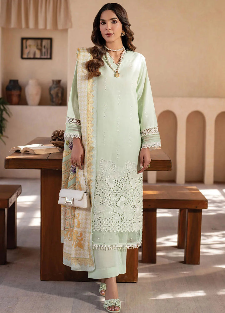 Stella by Mahnur Embroidered Lawn Suit Unstitched 3 Piece MN25S D5 B - Delphine - Summer Collection
