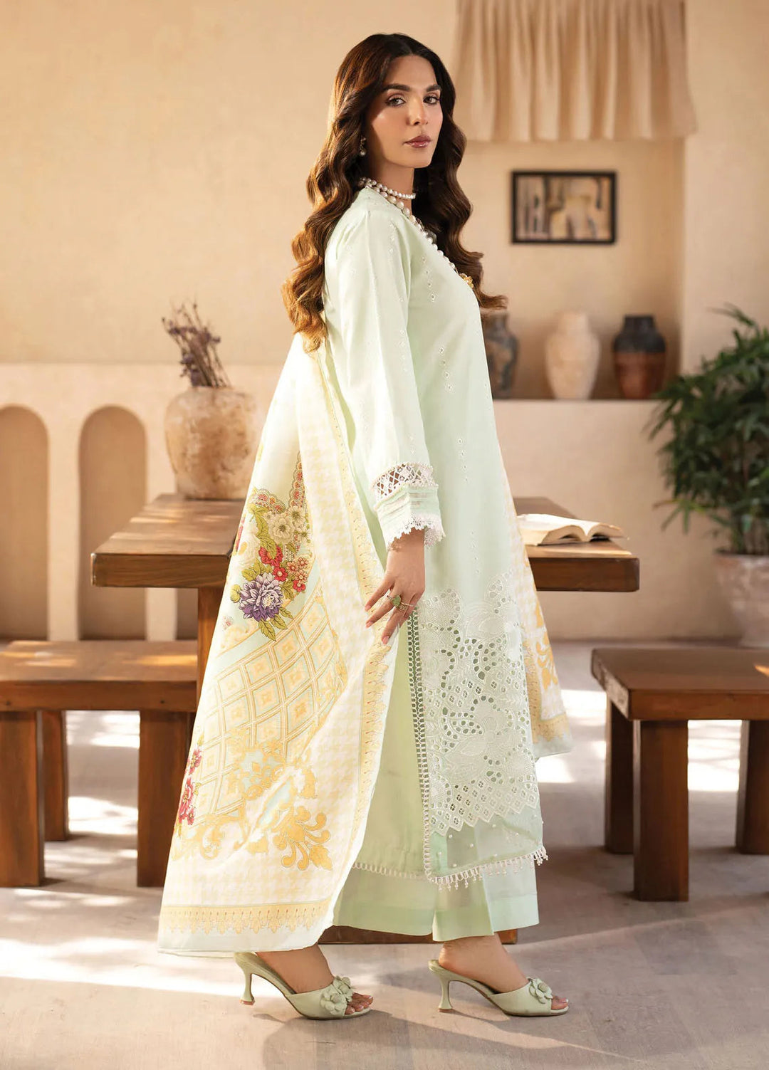 Stella by Mahnur Embroidered Lawn Suit Unstitched 3 Piece MN25S D5 B - Delphine - Summer Collection