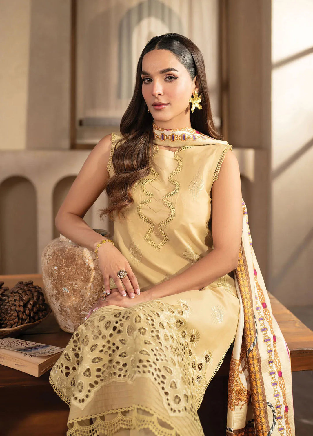 Stella by Mahnur Embroidered Lawn Suit Unstitched 3 Piece MN25S D6 B - Vera - Summer Collection