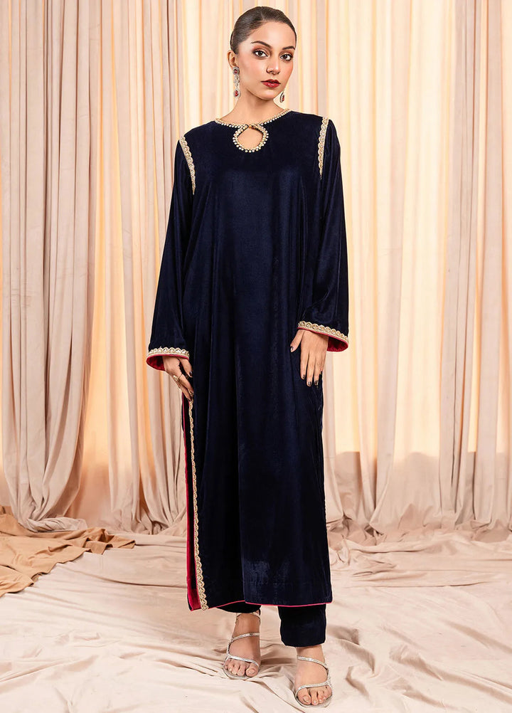 Stitch Vibes Pret Dyed Velvet 2 Piece Suit Serenade