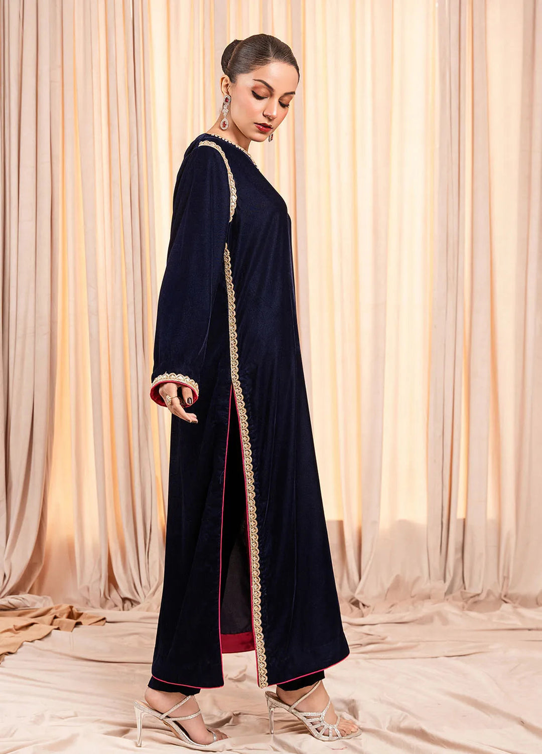 Stitch Vibes Pret Dyed Velvet 2 Piece Suit Serenade