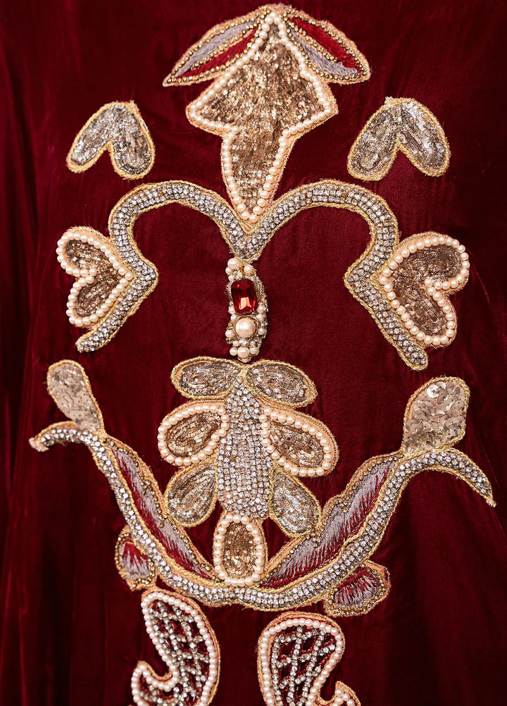 Stitch Vibes Pret Dyed Velvet 2 Piece Suit Verina Crimson