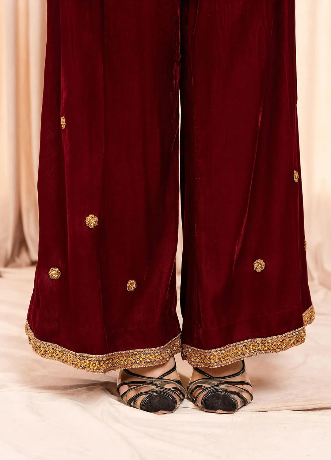 Stitch Vibes Pret Dyed Velvet 2 Piece Suit Verina Crimson