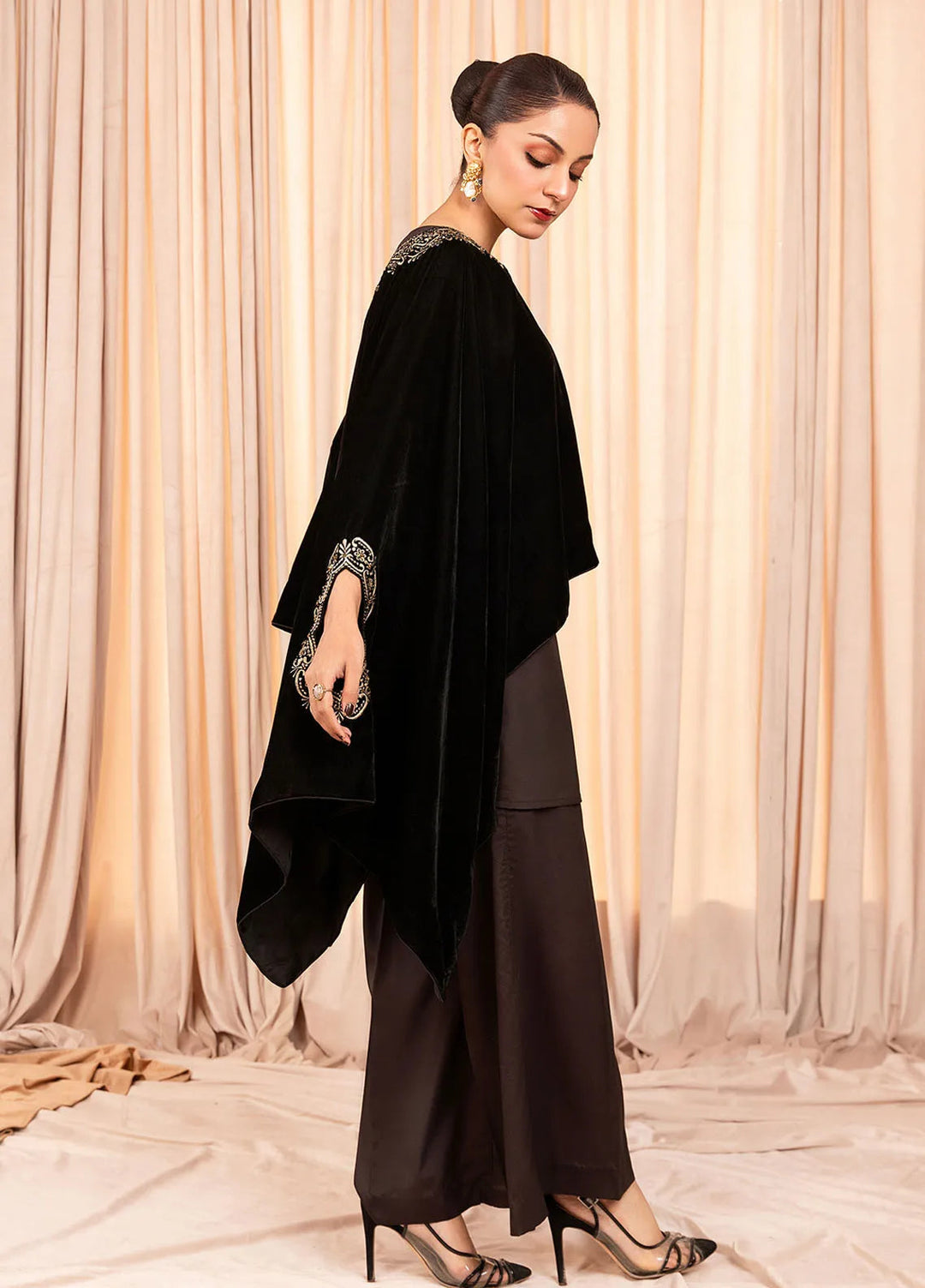 Stitch Vibes Pret Dyed Velvet Shirt Aylin Whisper Shawl