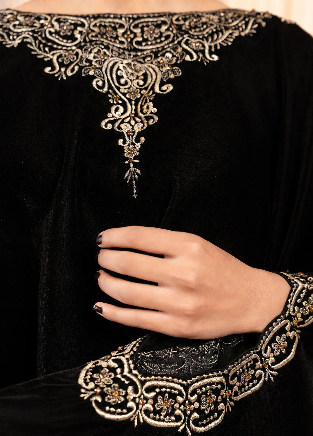 Stitch Vibes Pret Dyed Velvet Shirt Aylin Whisper Shawl