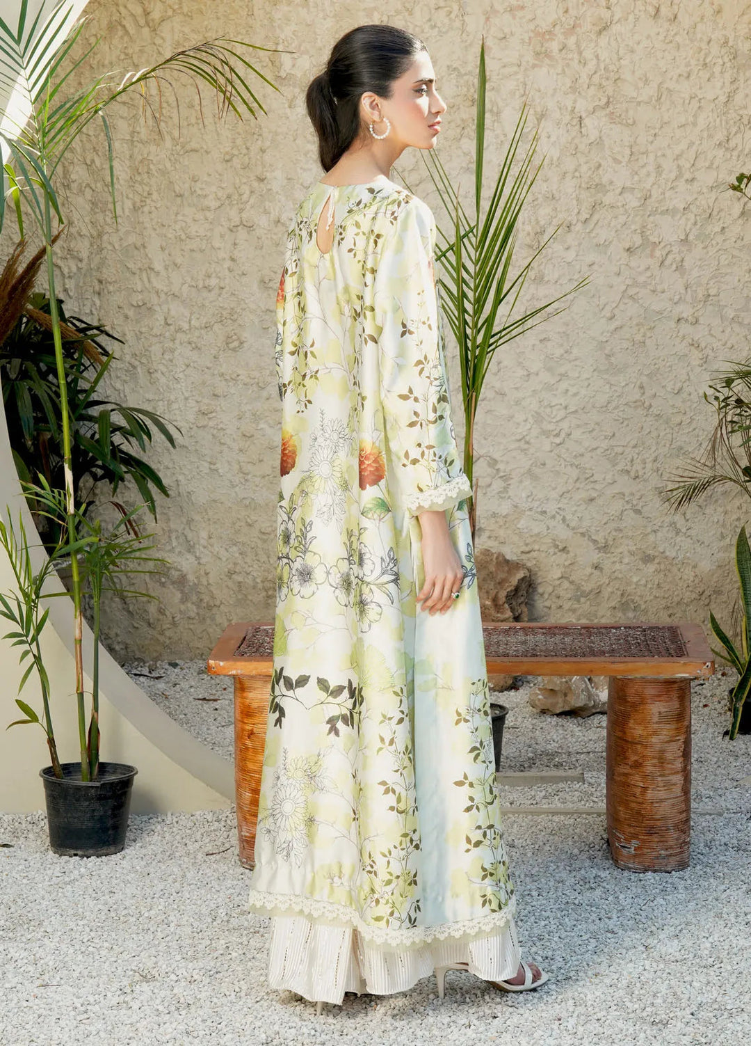 Stitch Vibes Pret Printed Charmeuse 3 Piece Suit Noor Elara