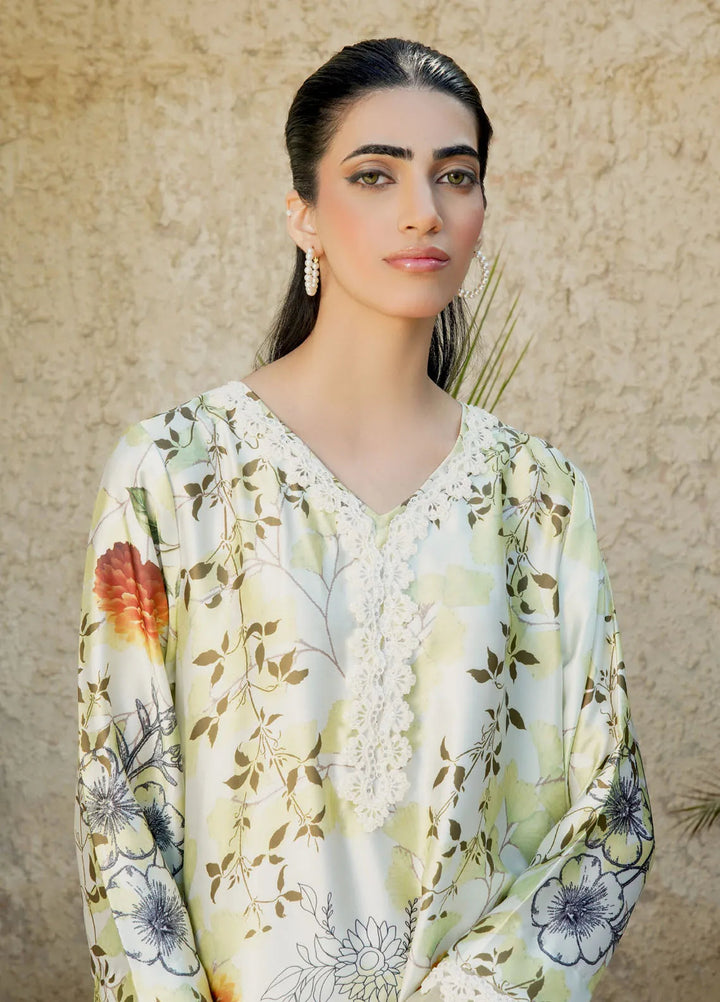 Stitch Vibes Pret Printed Charmeuse 3 Piece Suit Noor Elara