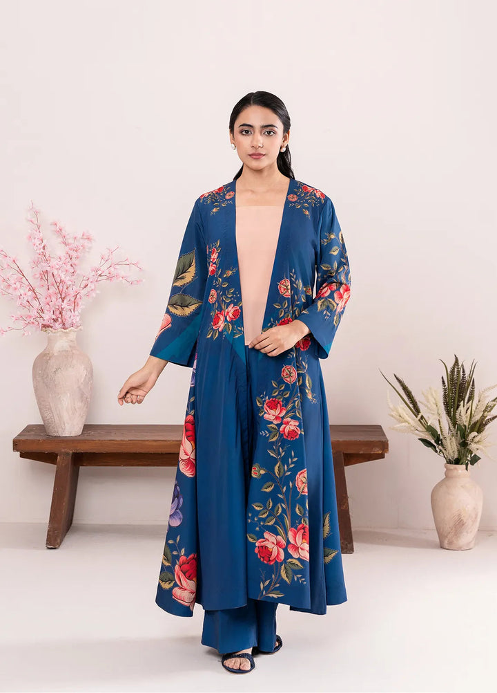 Stitch Vibes Pret Printed Crepe 1 Piece Suit Omavi Shrug