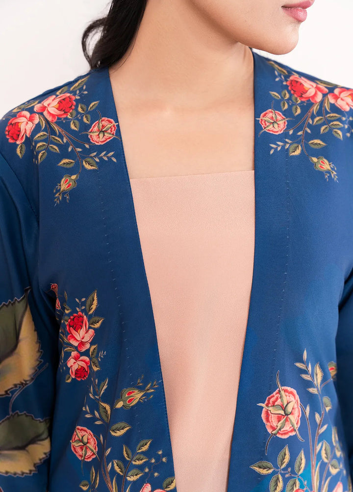 Stitch Vibes Pret Printed Crepe 1 Piece Suit Omavi Shrug