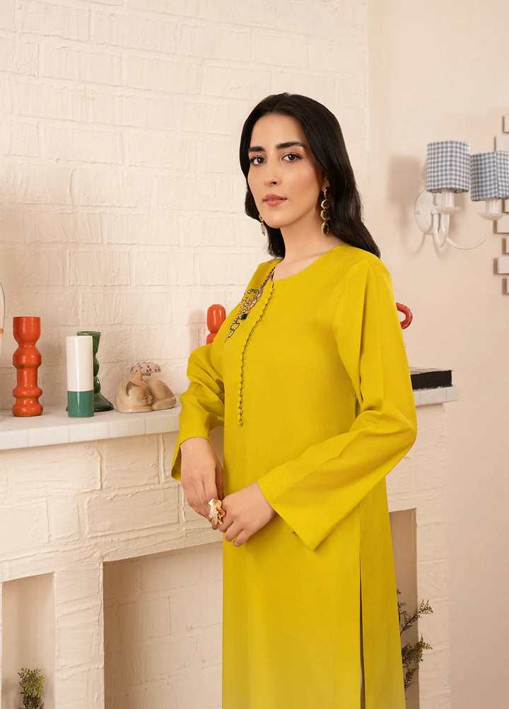 Stitch Vibes Pret Printed Crepe 2 Piece Lime Green Tonal Dress