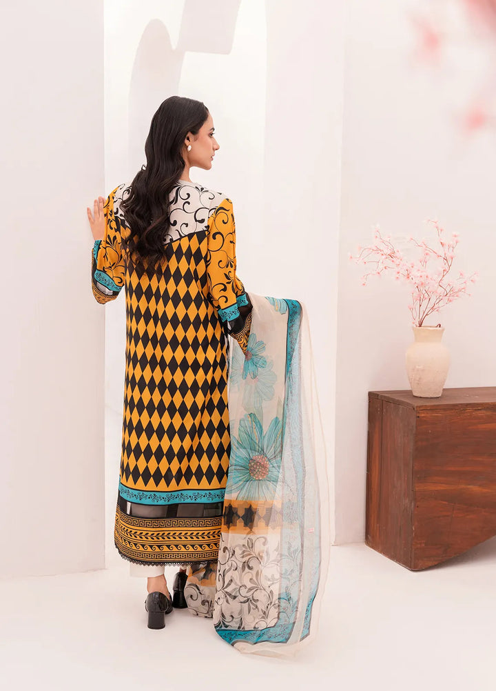 Stitch Vibes Pret Printed Crepe 3 Piece Suit Honey Lustre