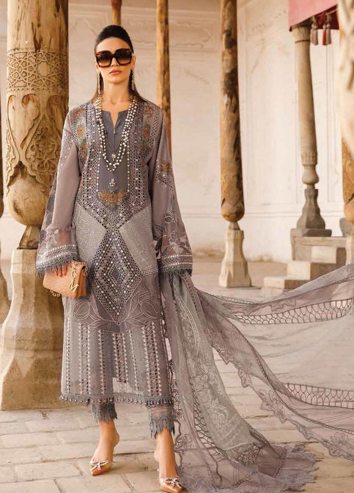Maria B Pret Embroidered Lawn 3 Piece Suit MB23V 1B