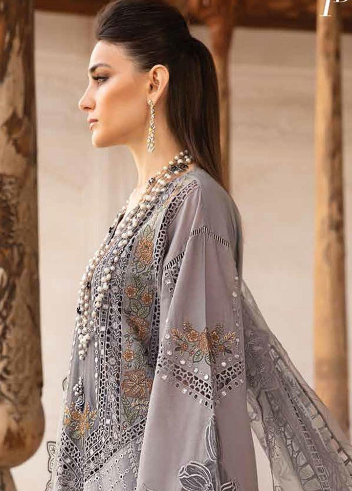 Maria B Pret Embroidered Lawn 3 Piece Suit MB23V 1B
