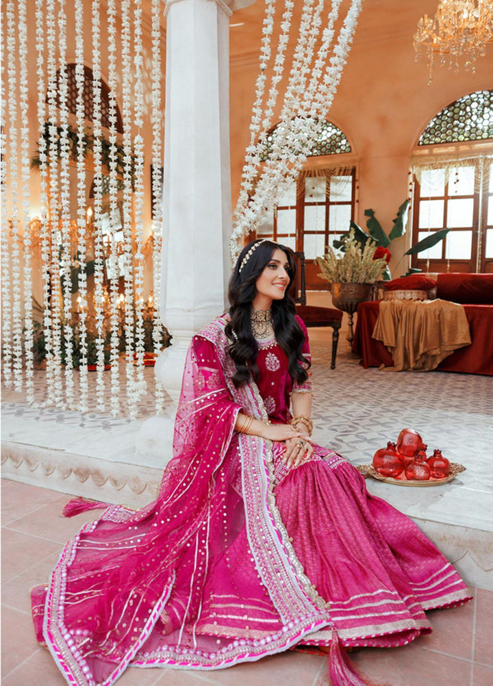 Saadia Asad Pret Embroidered Velvet 3 Piece Dress NSA22WDP D1 Miran