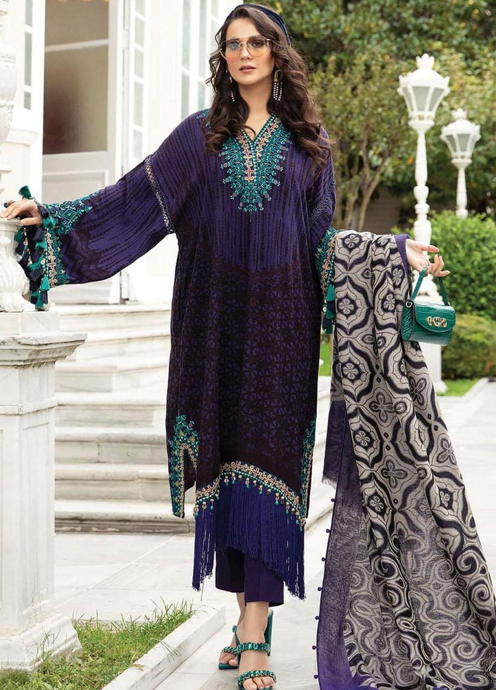 Maria B Pret Embroidered Linen 3 Piece Suit MB21W DL-905