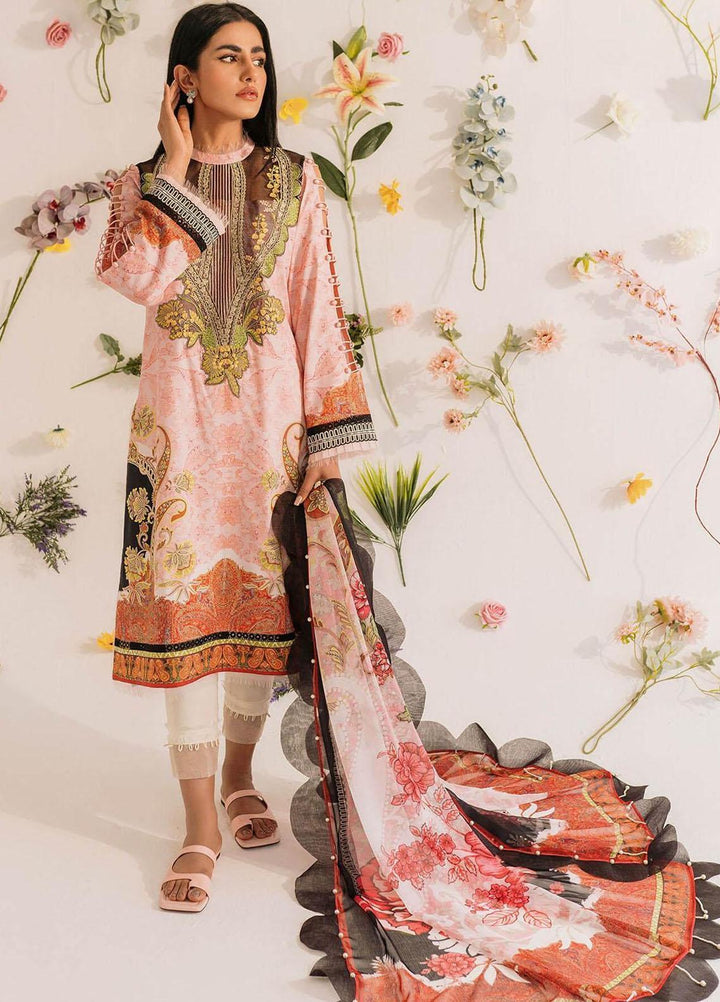Asifa & Nabeel Pret Embroidered Lawn 3 Piece Suit AN23MP MKL-02