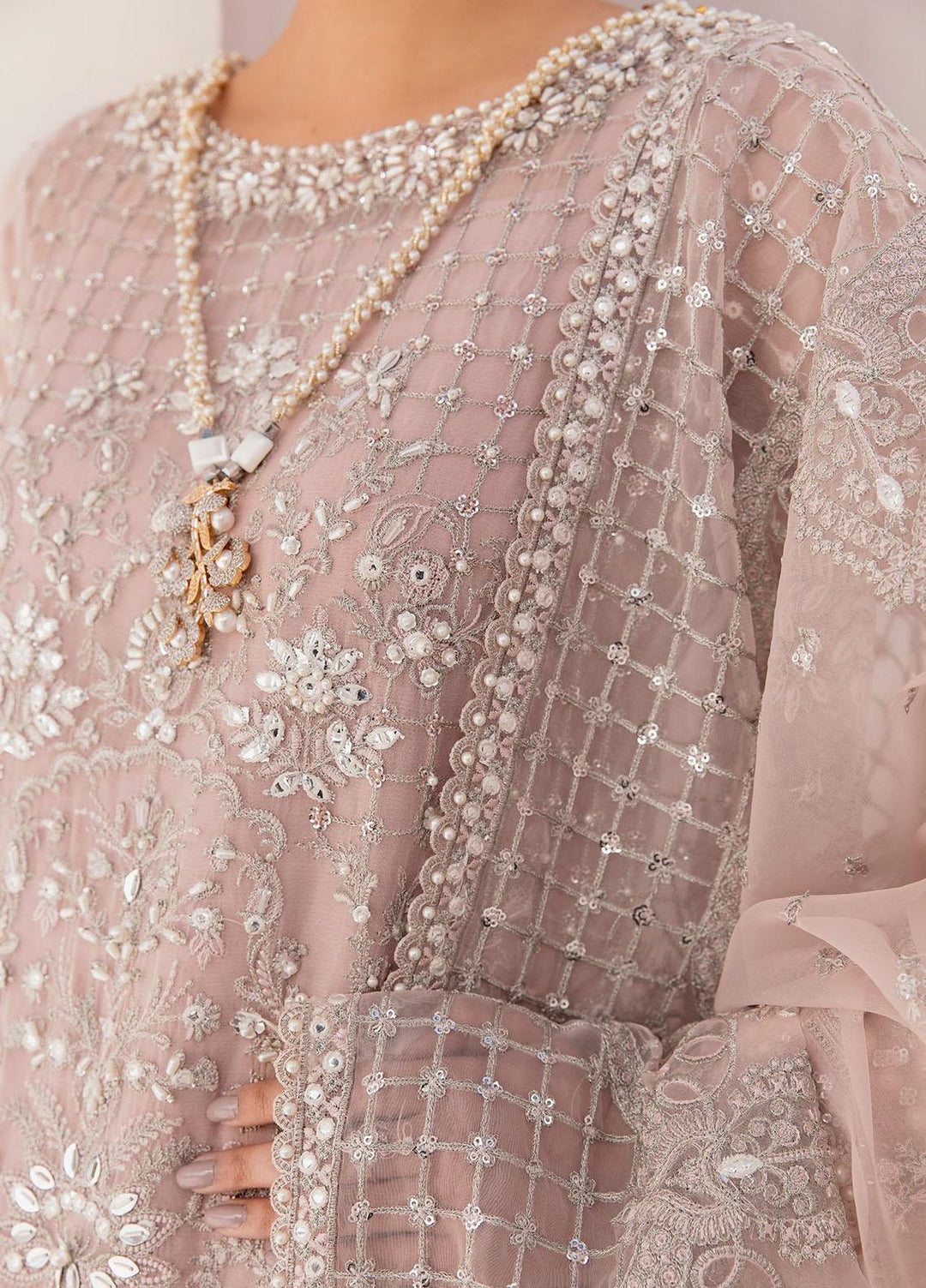 Baroque Pret Embroidered Chiffon 3 Piece Dress BQU-CH11-D05-P