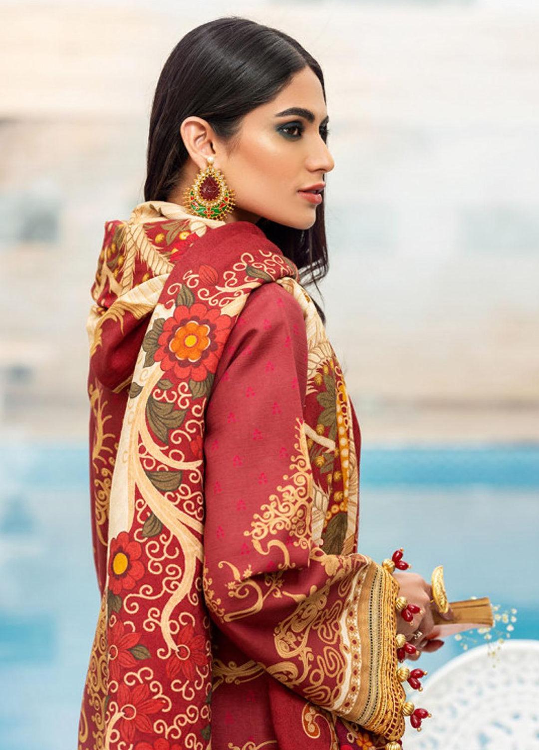 Gulaal Pret Embroidered Khaddar 3 Piece Dress GW-02-P