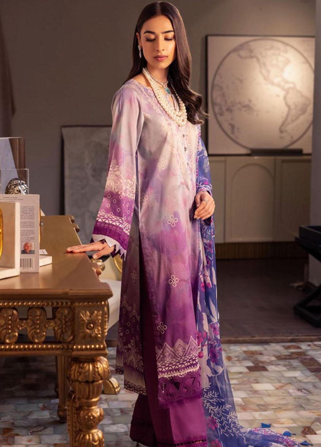 Nureh Pret Printed Lawn 3 Piece Suit NU23SPR SP-56