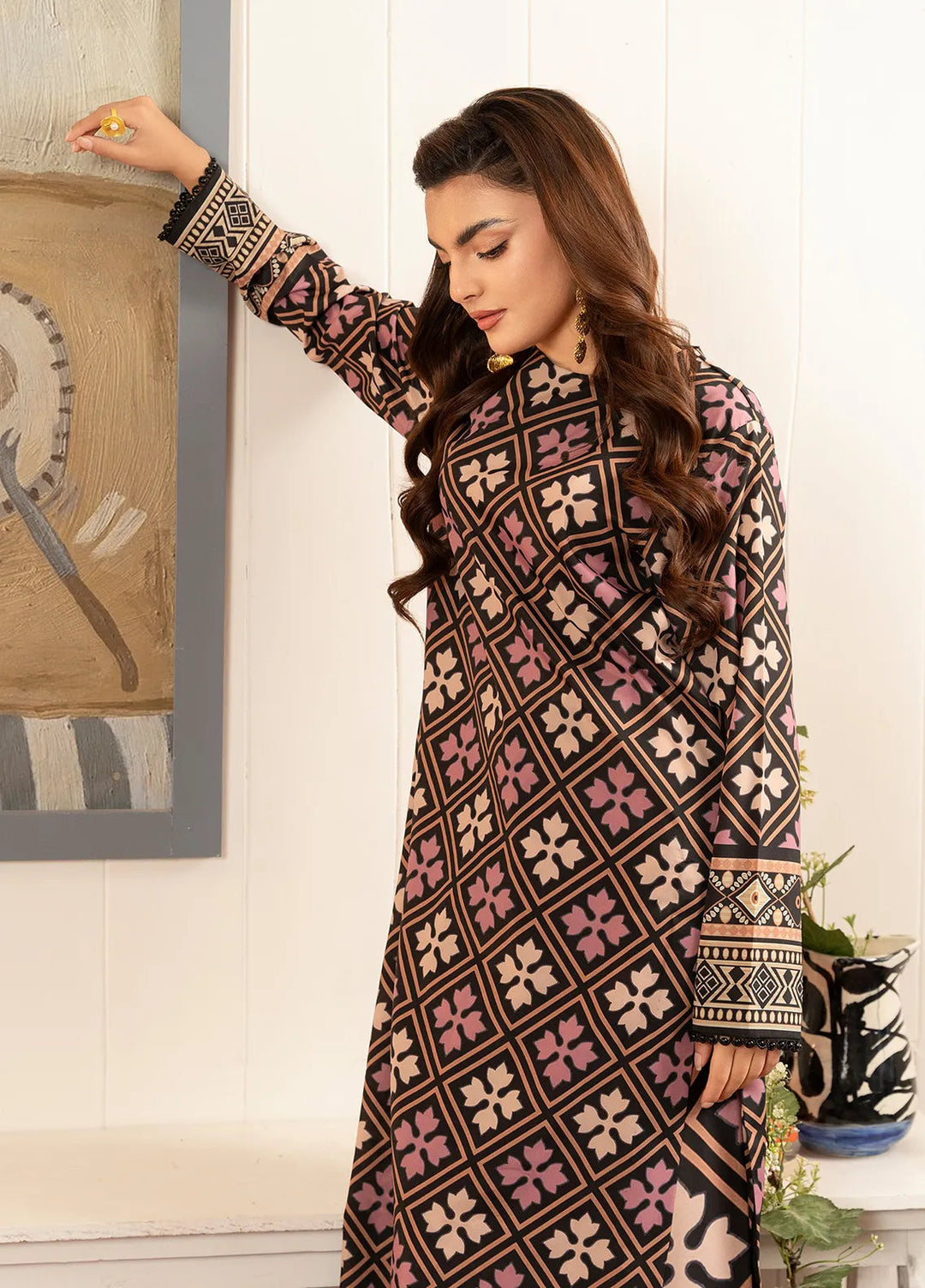 Stitch Vibes Pret Printed Crepe 2 Piece Suit Anemone Dress