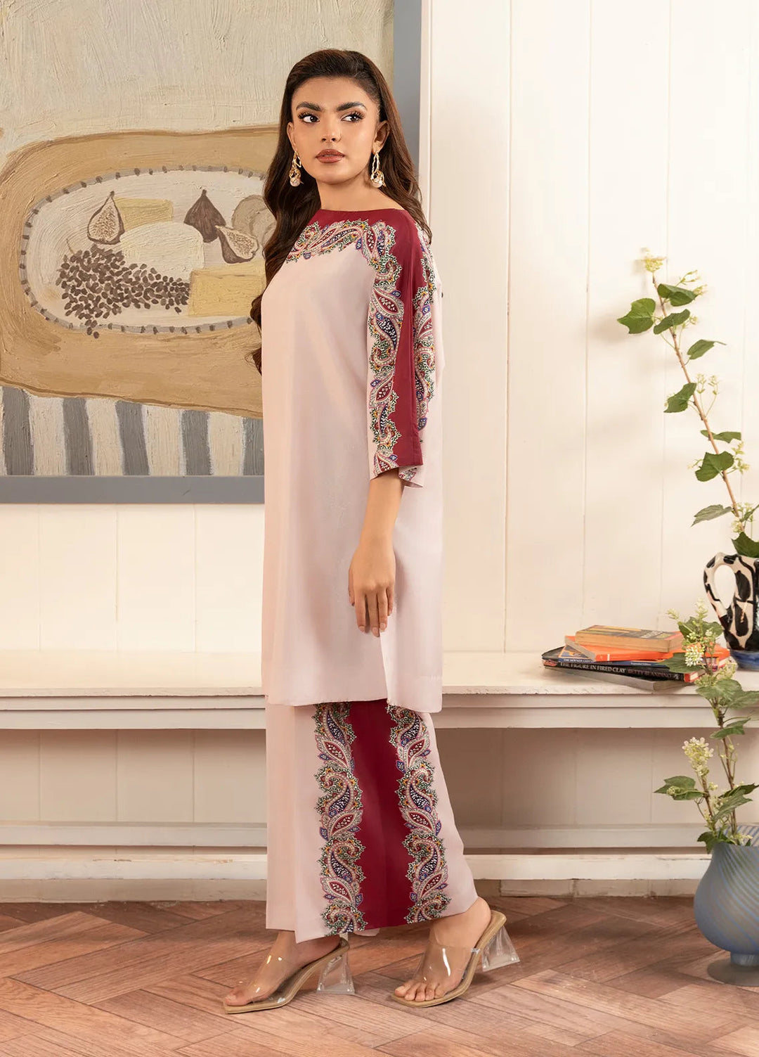 Stitch Vibes Pret Printed Crepe 2 Piece Suit Batwing co-ord Set