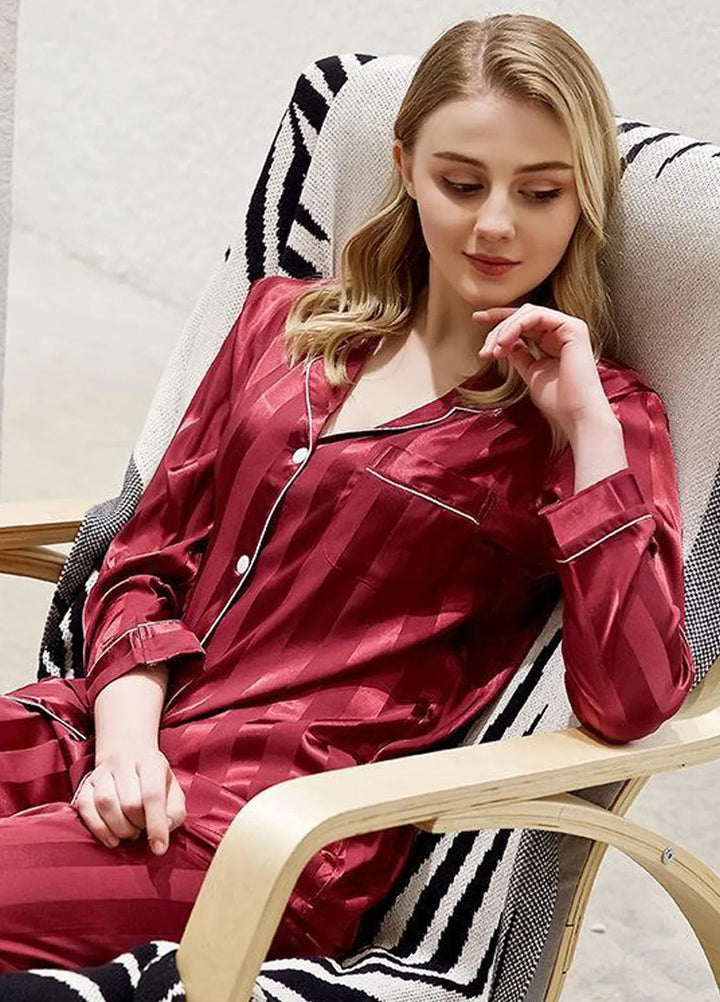 Studio By Arj Couple Pajama Set Casual Polyester 4 Piece Suit ARJ-COUP-02-BDG
