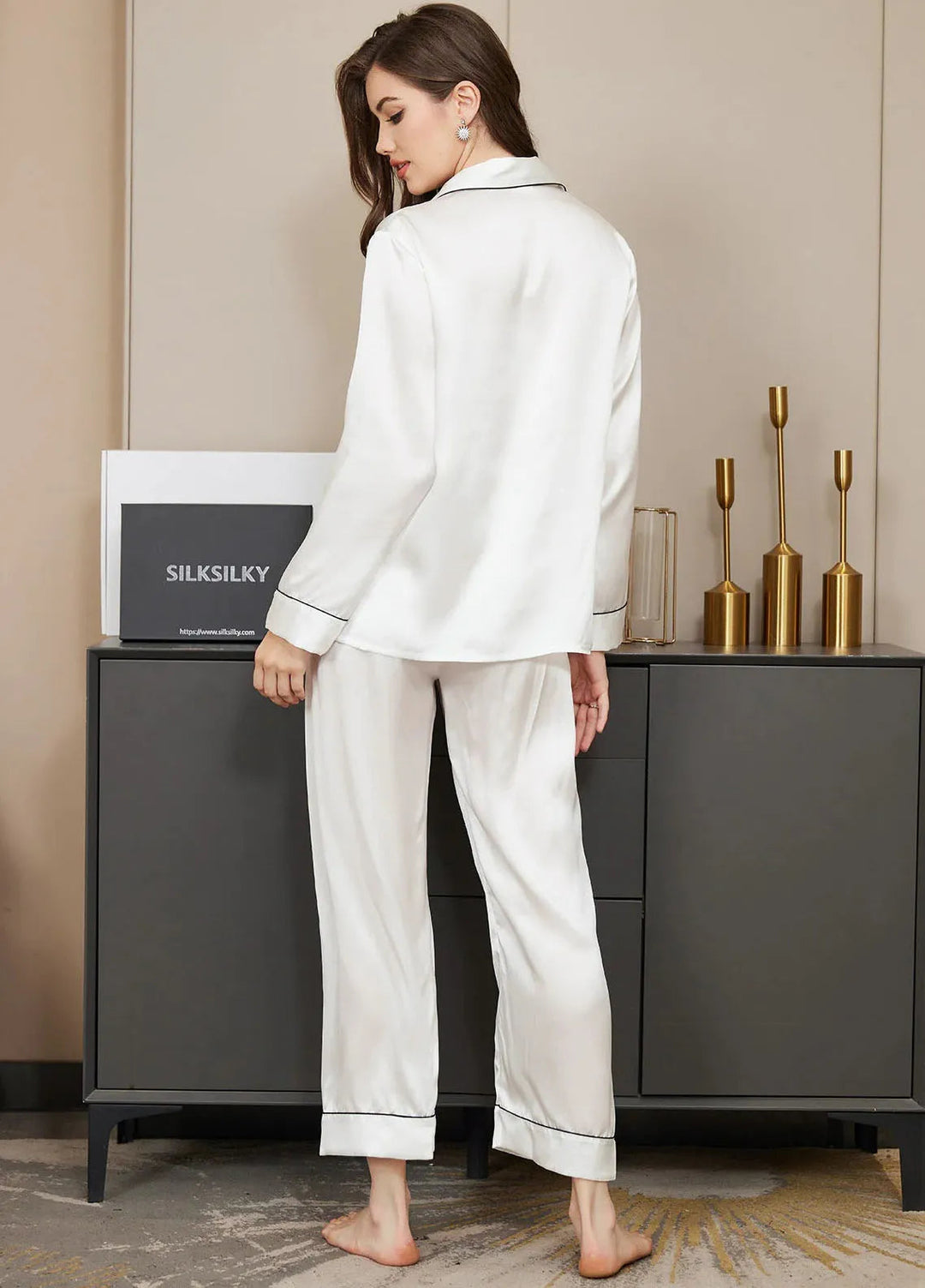 Studio By Arj Pret Dyed Polyester 2 Piece ARJ-PJ27-WHT