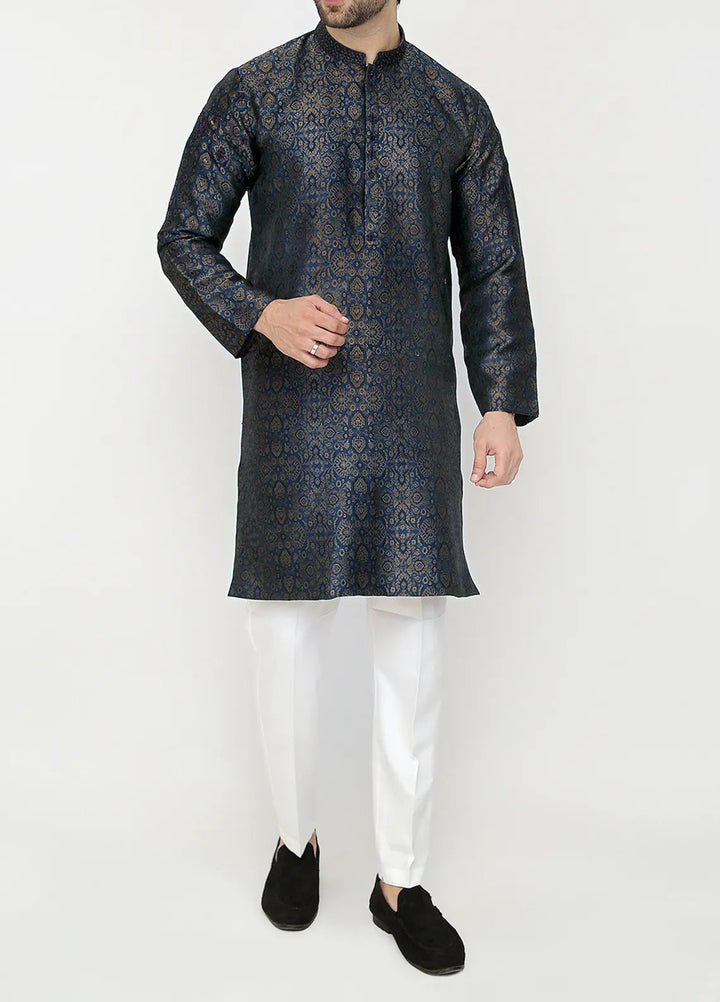 Stylish Banarsi Embroidered Men Kurta Pajama - SK-1256