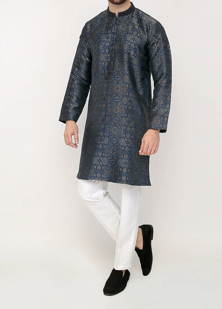 Stylish Banarsi Embroidered Men Kurta Pajama - SK-1256