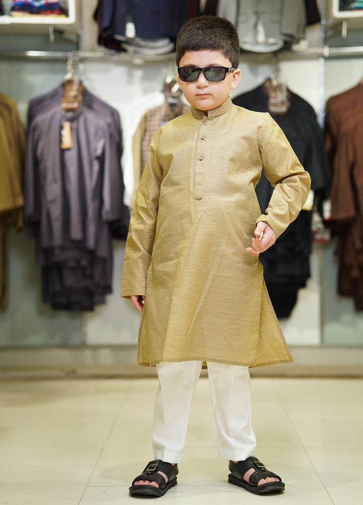 Stylish Cotton Formal Kids Kurta Pajama for Boys -  K-1805-A Black