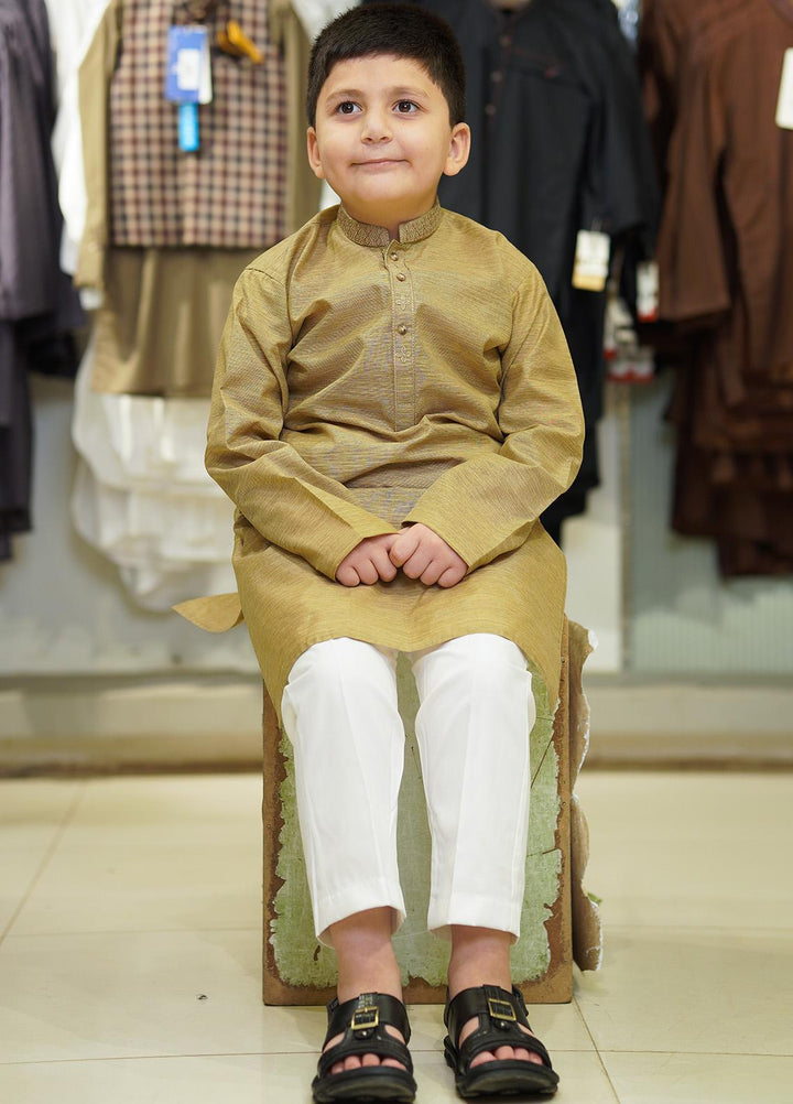 Stylish Cotton Formal Kids Kurta Pajama for Boys -  K-1805-A Black