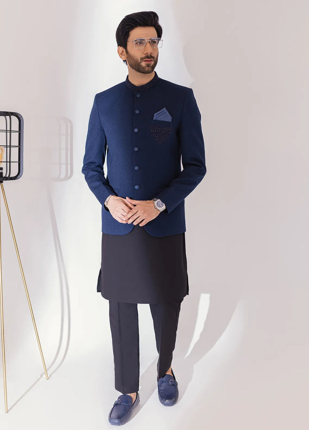 Stylish Embroidered Men Fancy Prince Coat - PC-380