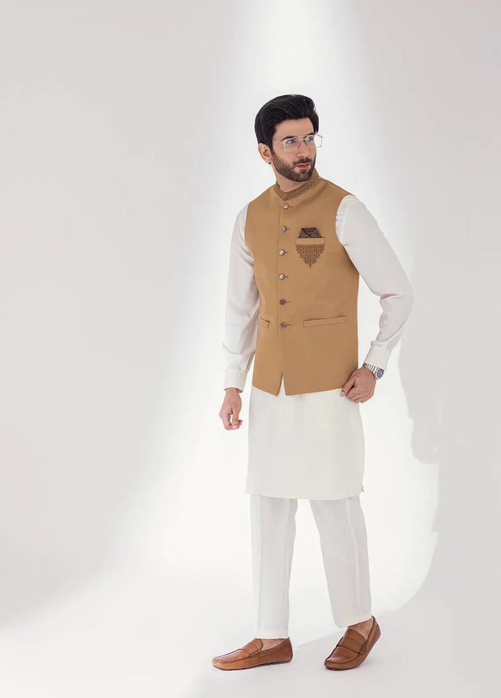 Stylish Embroidered Men Fancy Waistcoat - W-2103