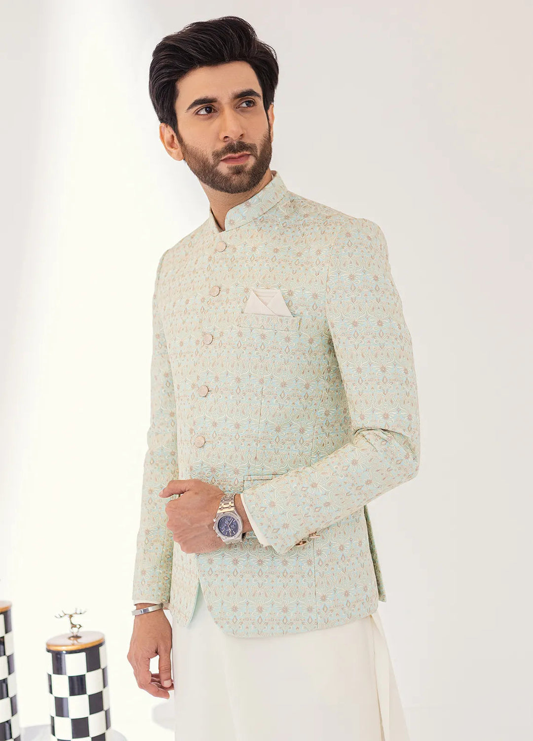 Stylish Embroidered Men Maysori Prince Coat - PC-375