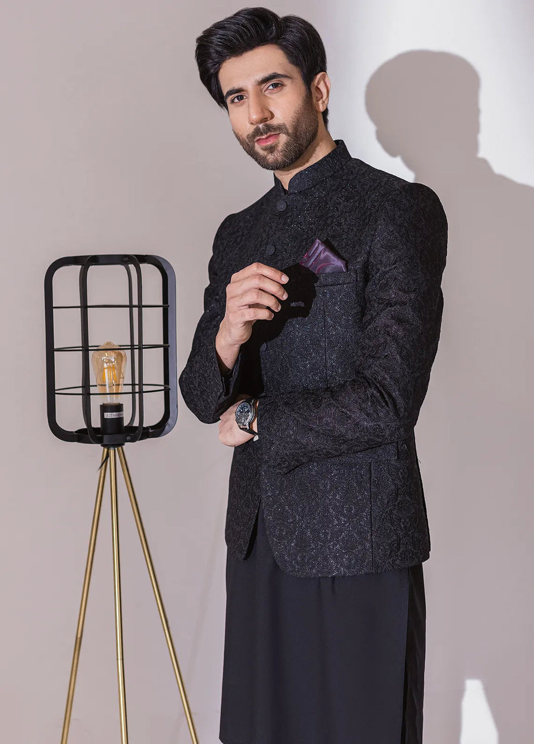 Stylish Embroidered Men Maysori Prince Coat - PC-377