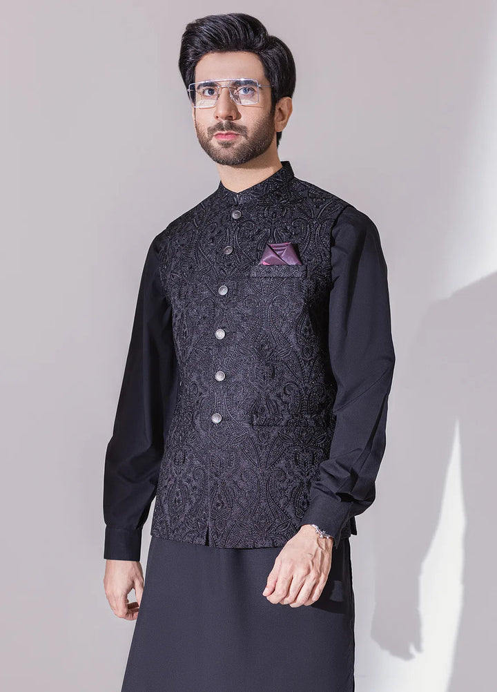 Stylish Embroidered Men Maysori Waistcoat - W-1990