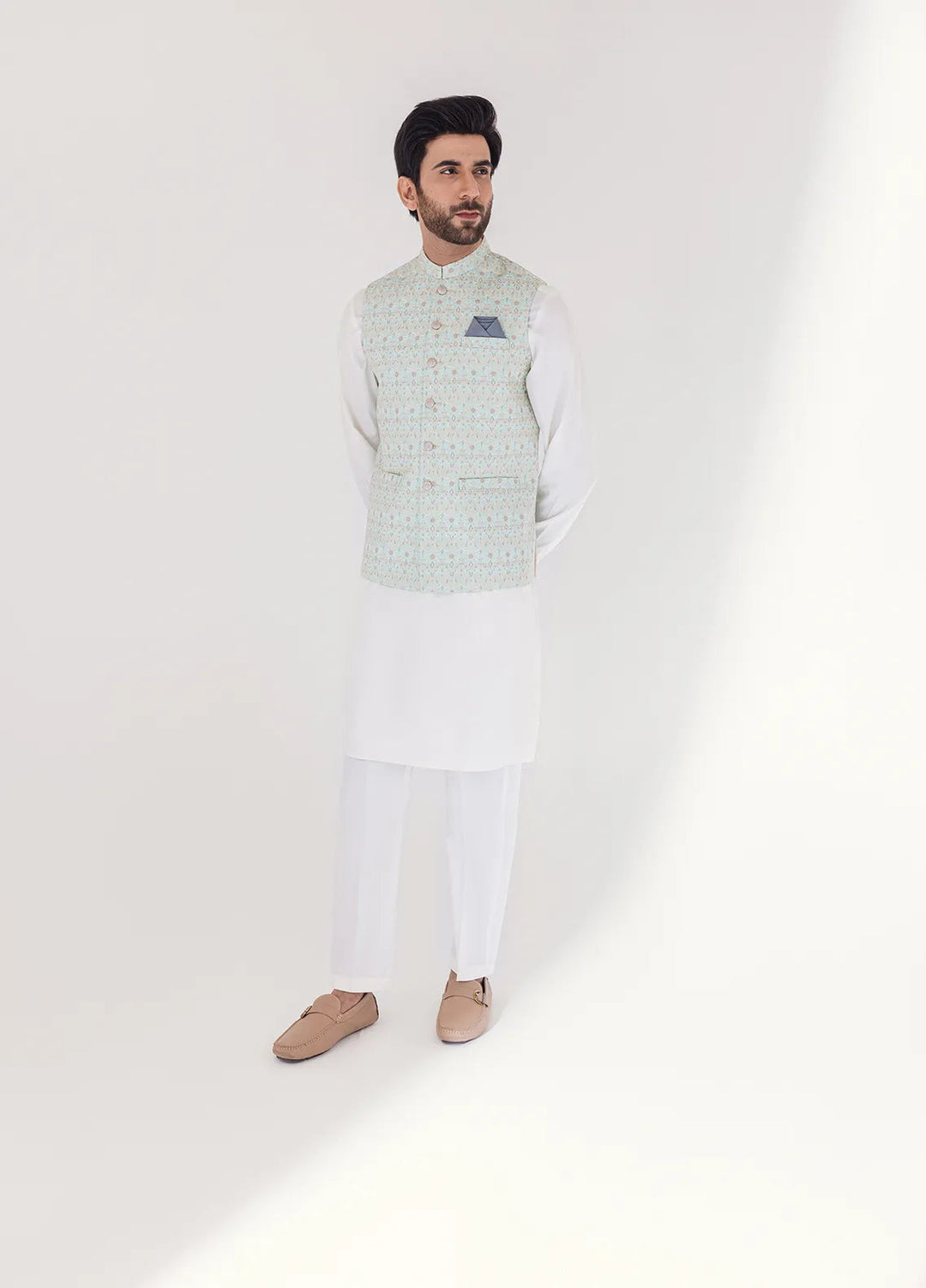 Stylish Embroidered Men Maysori Waistcoat - W-1991
