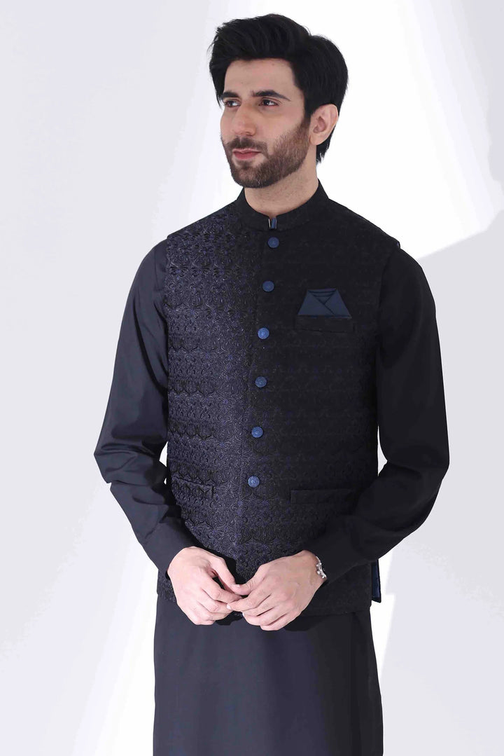 Stylish Embroidered Men Maysori Waistcoat - W-1993